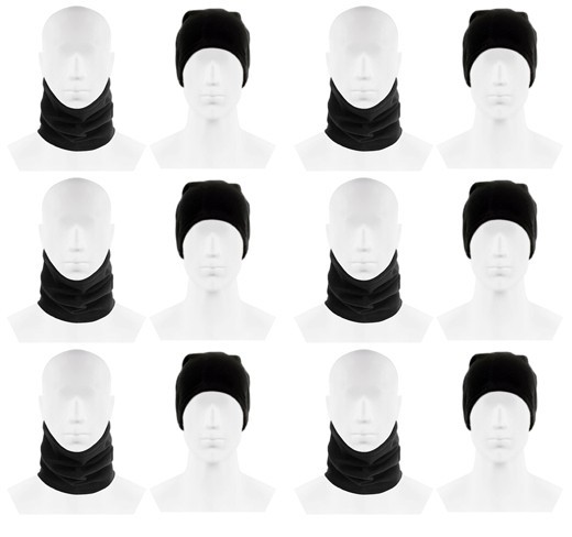 Multifunctional Scarf - Beanie Mid Weight Black Neck - Head Warmers 12 Pack 6990₽