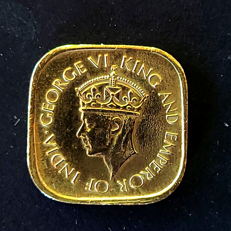 1944 British Ceylon 5 cents, Uncirculated