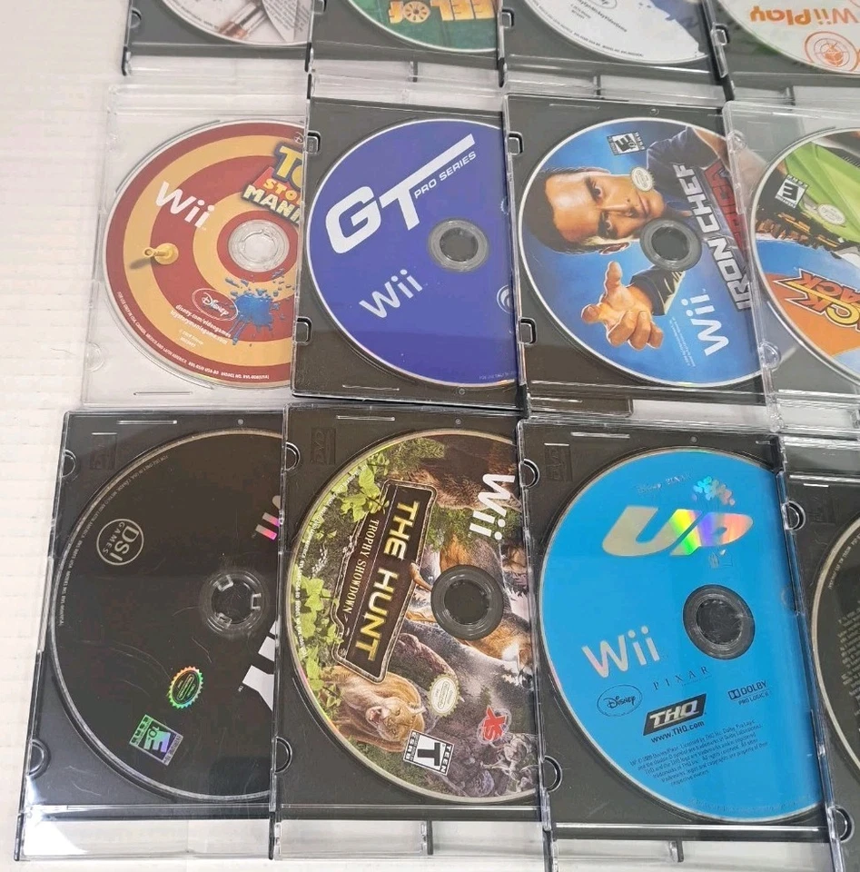 Lote de 20 Videojuegos Nintendo Wii Solo Disco Mario Disney Transformers TMNT LEER Foto 4 de 4