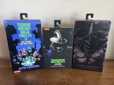 NECA TMNT 2 Secret of the ooze shredder lot (3) - ultimate/super/shadow master