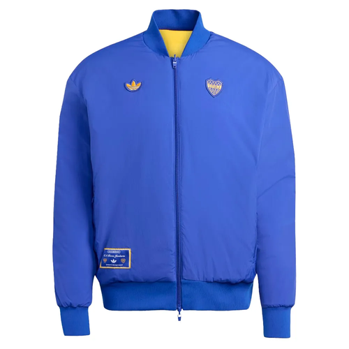 adidas Originals Boca Juniors Icon Reversible Jacket Classic Logo Blue Men Size - Picture 5 of 6