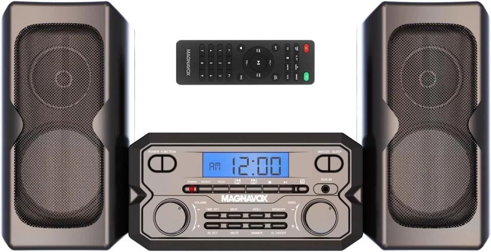 Compact Bluetooth Stereo System with FM Radio & CD Player - Black 2022 Edition - Image 3 of 4