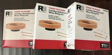 Lot of 3 - Extra Thick Reinforced Toilet Wax Ring w/ Plastic Horn NEW