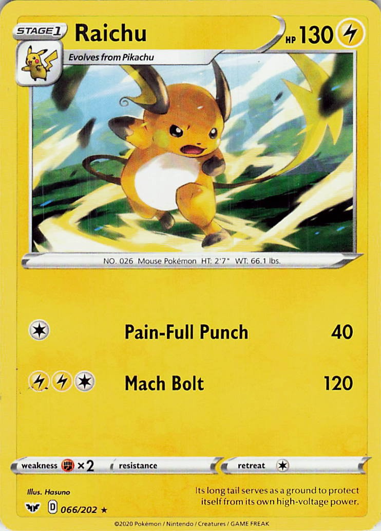 Raichu Rare 066/202