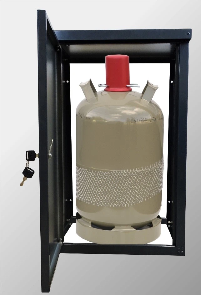 Gasflaschenschrank anthrazit 11 kg Gasflaschen o. Rückwand Camping Werkstatt - Bild 3 von 3