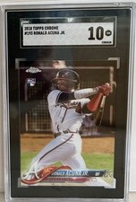 2018 Topps Chrome #193 Ronald Acuna Jr Rookie Card . rookie card picture