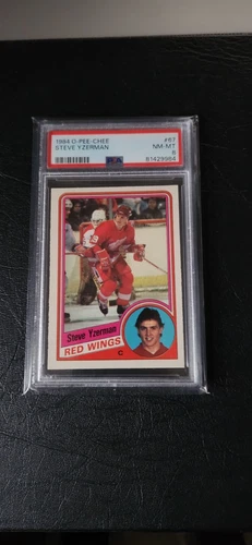 1984-85 O-PEE-CHEE STEVE YZERMAN DETROIT RED WINGS #67 RC PSA 8 (#81429984)