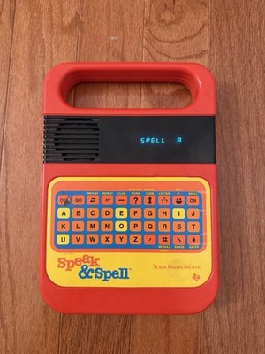 Speak & Spell Texas Instrument 1980 Electronic WORKS With Battery Cover