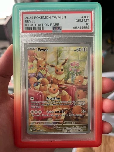 PSA 10 GEM MINT Eevee 188/167 Twilight Masquerade Illustration Rare Pokemon Card
