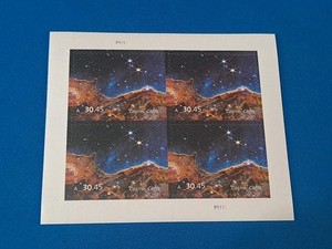 Sheet of 4 Cosmic Cliffs USPS Priority Express Mail Stamps $30.45 X 4 