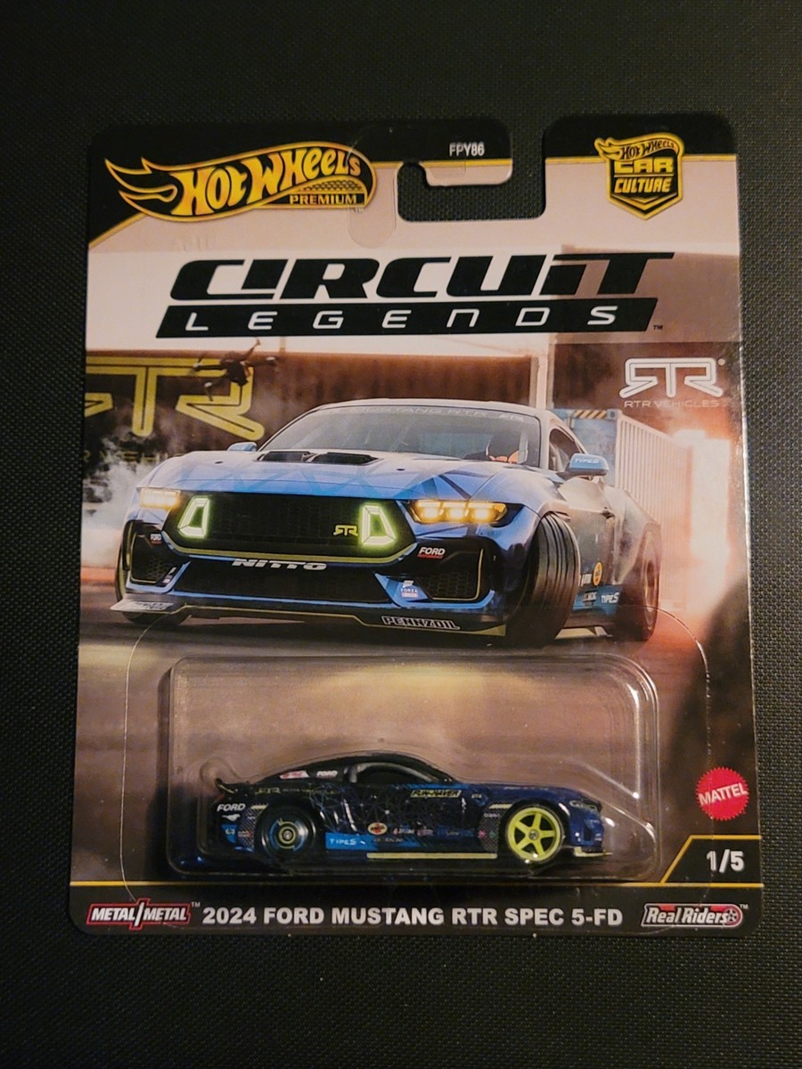 Hot Wheels Premium Circuit Legends 2024 Ford Mustang RTR SPEC 5-FD