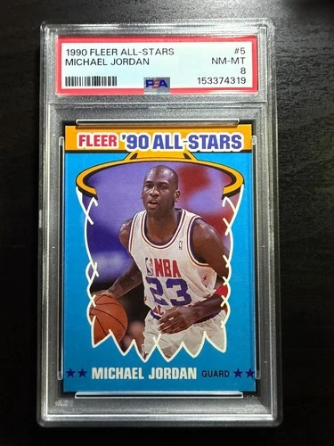 1990 Fleer Michael Jordan All-Star #5 PSA 8