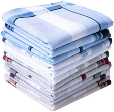 Mens Handkerchiefs 100 Cotton Plaid Handkerchiefs Pocket Square Hankies