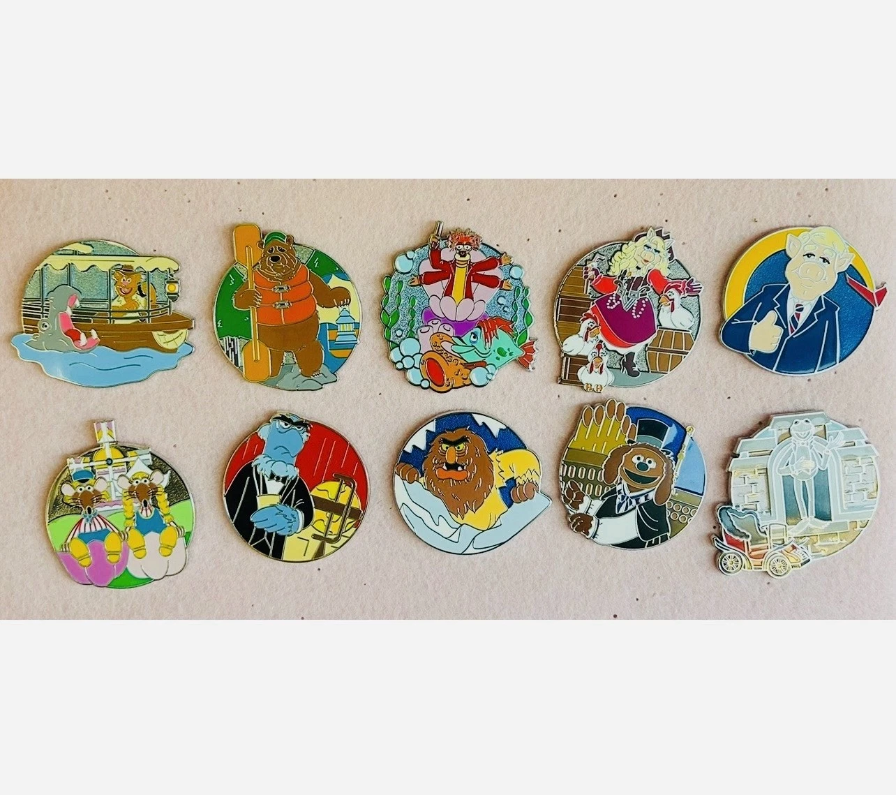 Disneyland Muppets Park Day Mystery Pin Set of 10 COMPLETE