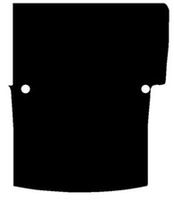 Alfombrilla trasera premium para piso de coche a medida de 1 pieza fácil de limpiar para VW Caddy 2004-2010
