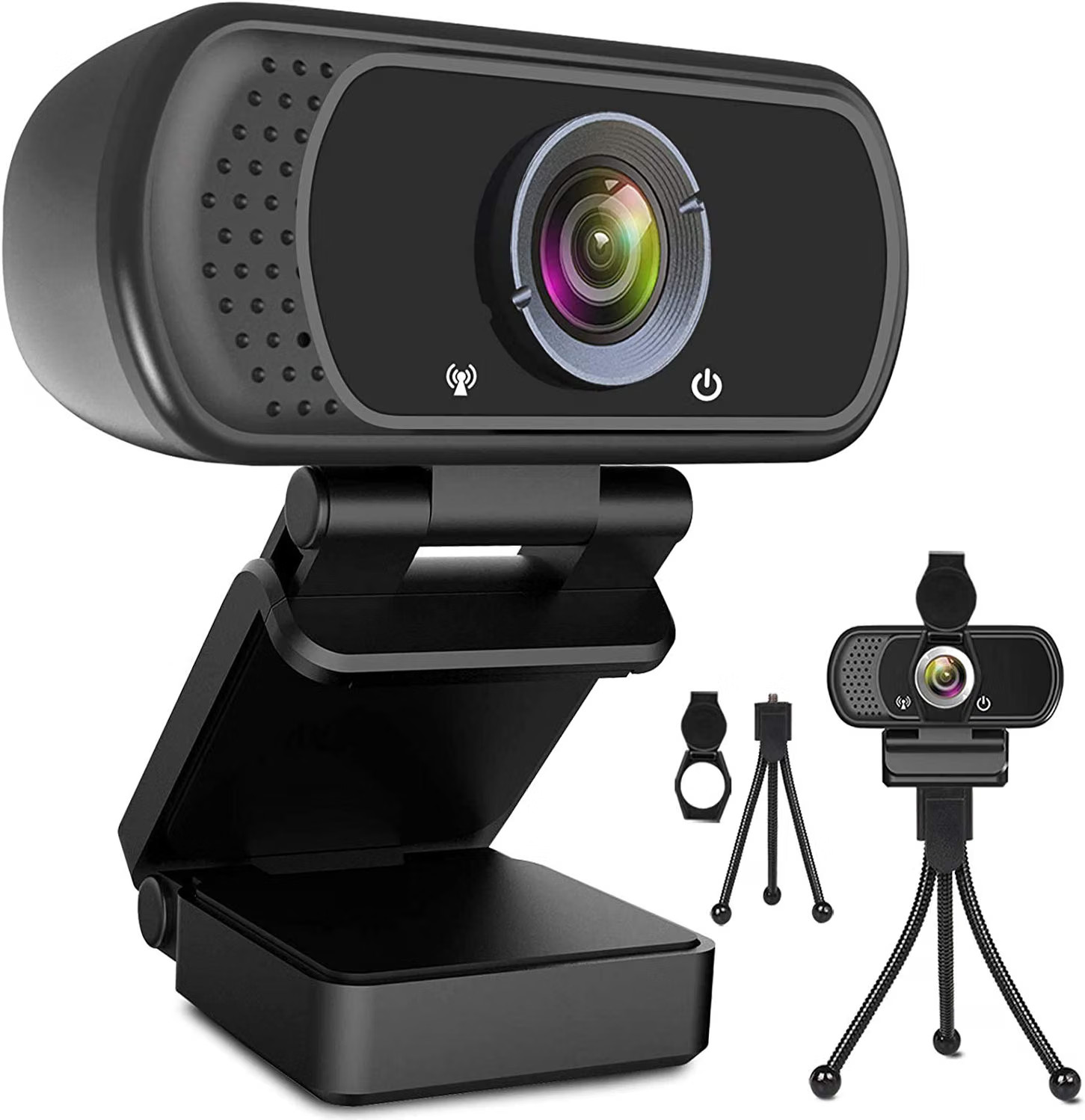 Webcam HD 1080p Web Camera, USB PC Computer Web cam with Microphone, Laptop Des