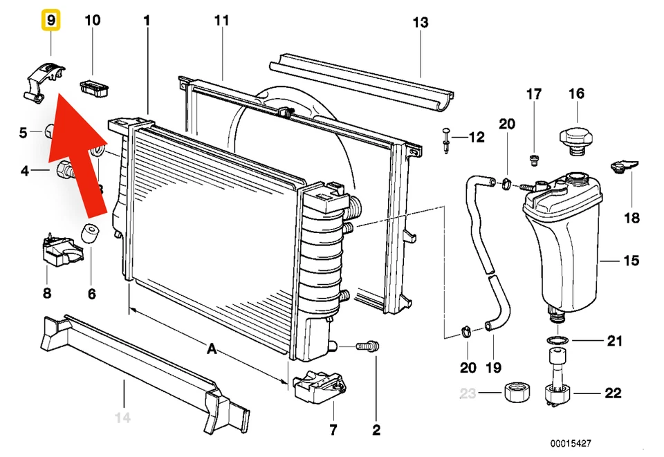 Radiator Mounting Bracket PAIR For BMW 17111723341 E36 M3 325i 328i 318i - Image 2 of 2