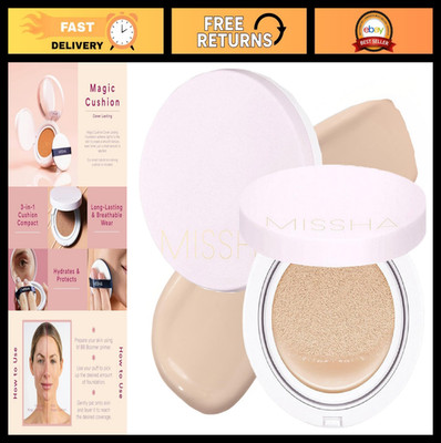 Magic Cushion Foundation 2 Pack - Light Beige, Flawless Coverage, Dewy Finish, E