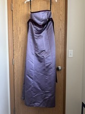 Purple Bridesmaid Dress Strapless Bill Levkoff, Size 16,