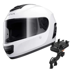 Sena Full Face Momentum Lite Full Face Helmet & Handle Bar PowerBank Bundle