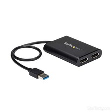 StarTech USB 3.0 to Dual DisplayPort Adapter, Dual 4K 60Hz Displays,