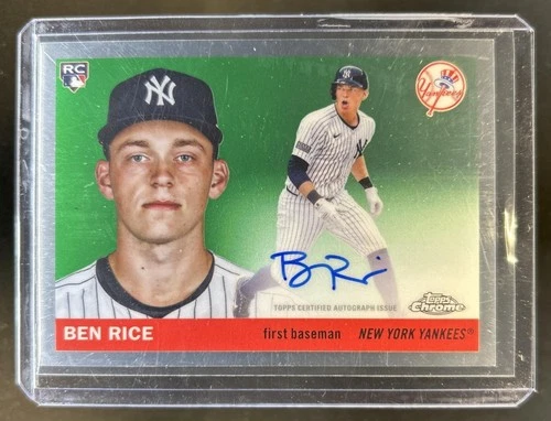 2025 Topps Chrome Platinum Ben Rice Auto Autograph RC Rookie #CPA-BR Yankees