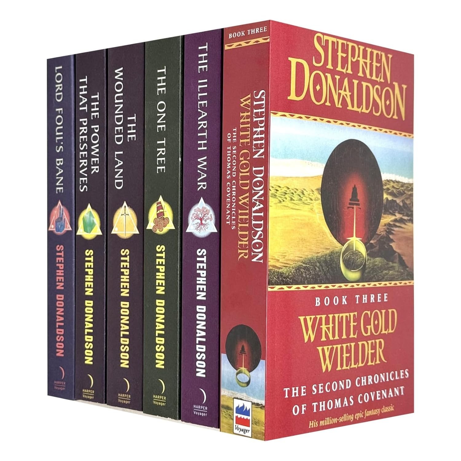 Thomas Covenant Series 6 Books Set by Stephen Donaldson Wounded Land, Illearth