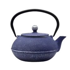 SECHUDO Cast Iron Teapot Tea Kettle with Stainless Steel Infuser for Stovetop...