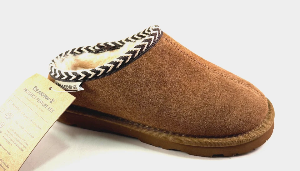 Chinelos BearPaw Tabitha camurça quente versátil escolha tamanho/cor - Imagem 3 de 3