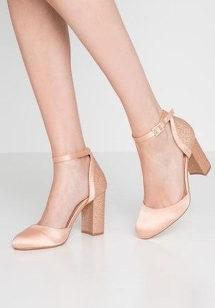 Women Showcase Heels Gold Satin 40