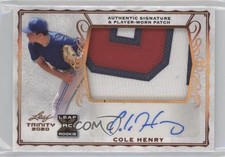 2020 Leaf Trinity Patch Auto Cole Henry #PA-CH1 Patch Auto 0xz8