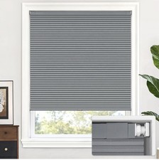 LazBlinds Cordless Cellular Shades No Tools Blackout 33" W X 64" H Dark Grey