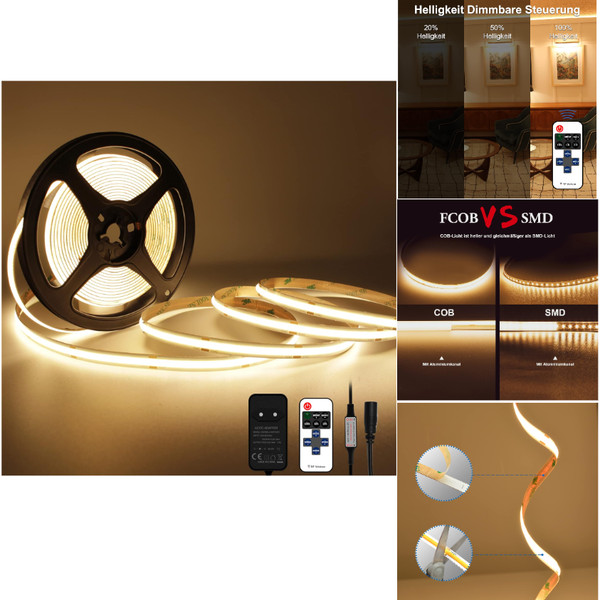 Led Streifen 2700K Warmweiß 5M Dimmbares 24V-image