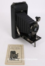 Vintage Kodak Folding Camera No. 1 Pocket Kodak w/ Instructions - Untested