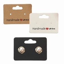 50pcs 1.38 x 1.97 in Earring Display Cards, Blank Tags for Ear Stud Packaging