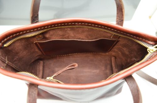 Orox Leather Co. Merces Cross handgefertigte Mahagoni Leder Schultertasche Tasche Handtasche - Bild 12 von 13