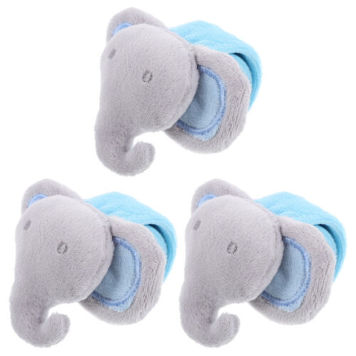 3pcs Animal Slap Bracelet Elephant Slap Bracelet Plush Stuffed Animal Wrist Band
