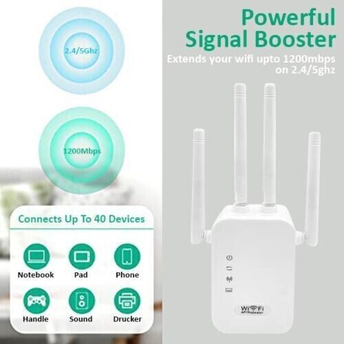 1200Mbps WiFi Range Extender Repeater Wireless Amplifier Router Signal Booster - Picture 10 of 15
