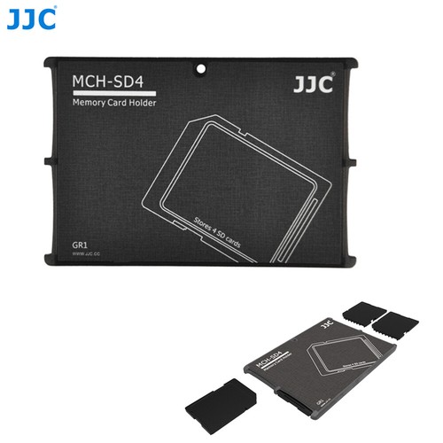 JJC 0.2” Ultra Slim Credit Card Size Wallet Memory Card Holder for 4 SD Cards - Picture 4 of 7