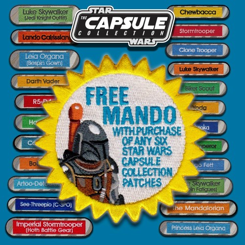 ¡OFERTA DE ENVÍO GRATIS!! Juego de 5 parches vintage Kenner STAR WARS Name Capsule Wave II - Imagen 2 de 12
