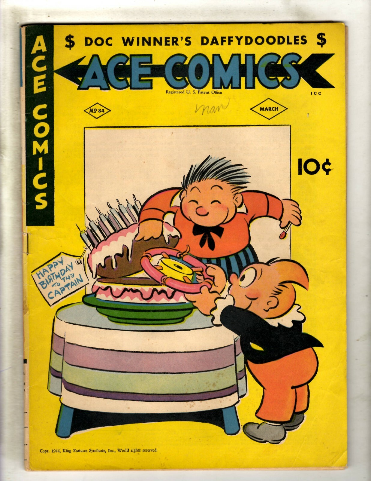 Ace Comics # 84 FN- Golden Age Comic Book Blondie Phantom Jungle David McKay NE4