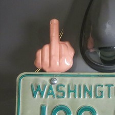 Middle Finger License Plate Topper Fits Hot Street Rat Rods Muscle Cars Sbc V8
