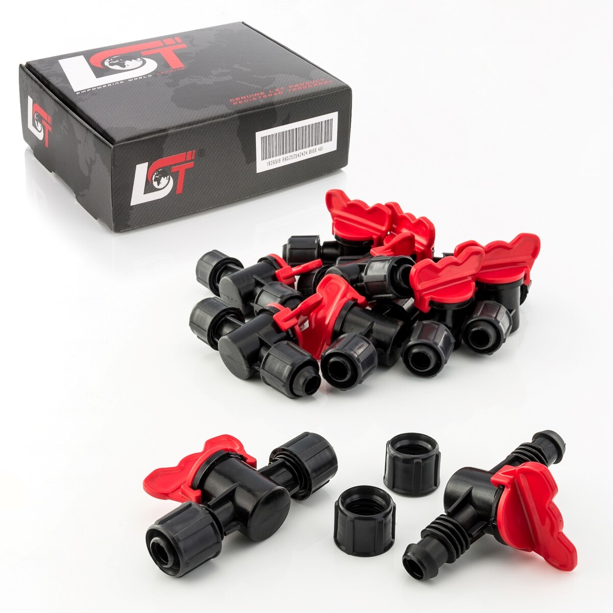 10x Valve Ball Valve PE Pipe Hose for Drip Irrigation Garden Irrigation 16x16mm