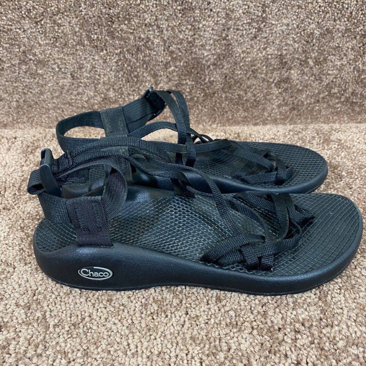 Chaco Z2 Cloud Sandals Womens 10 Black Strappy Sport Outdoor 