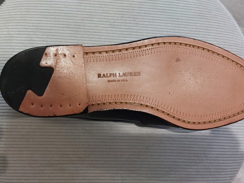Ralph Lauren Black Leather Edric Leather Penny Loafer UK 7.5 US 8E NEW With Tags - Picture 8 of 14