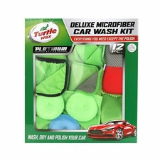 Turtle Wax Car Wash Kit 12 Piece Deluxe Microfiber Platinum Series Car Detailing