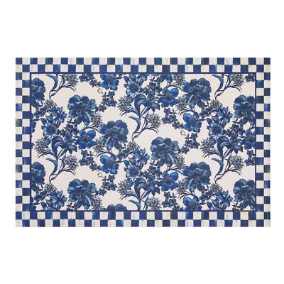 MacKENZIE CHILDS ENGLISH GARDEN FLOOR MAT 2' x 3' BNIB