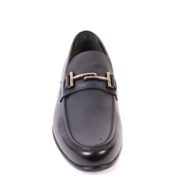 ROBERTO SERPENTINI 20598a Navy Leather Moccasins Loafers Shoes ROBERTO SERPENTINI 20598a Navy Leather Moccasins Loafers  main image 4