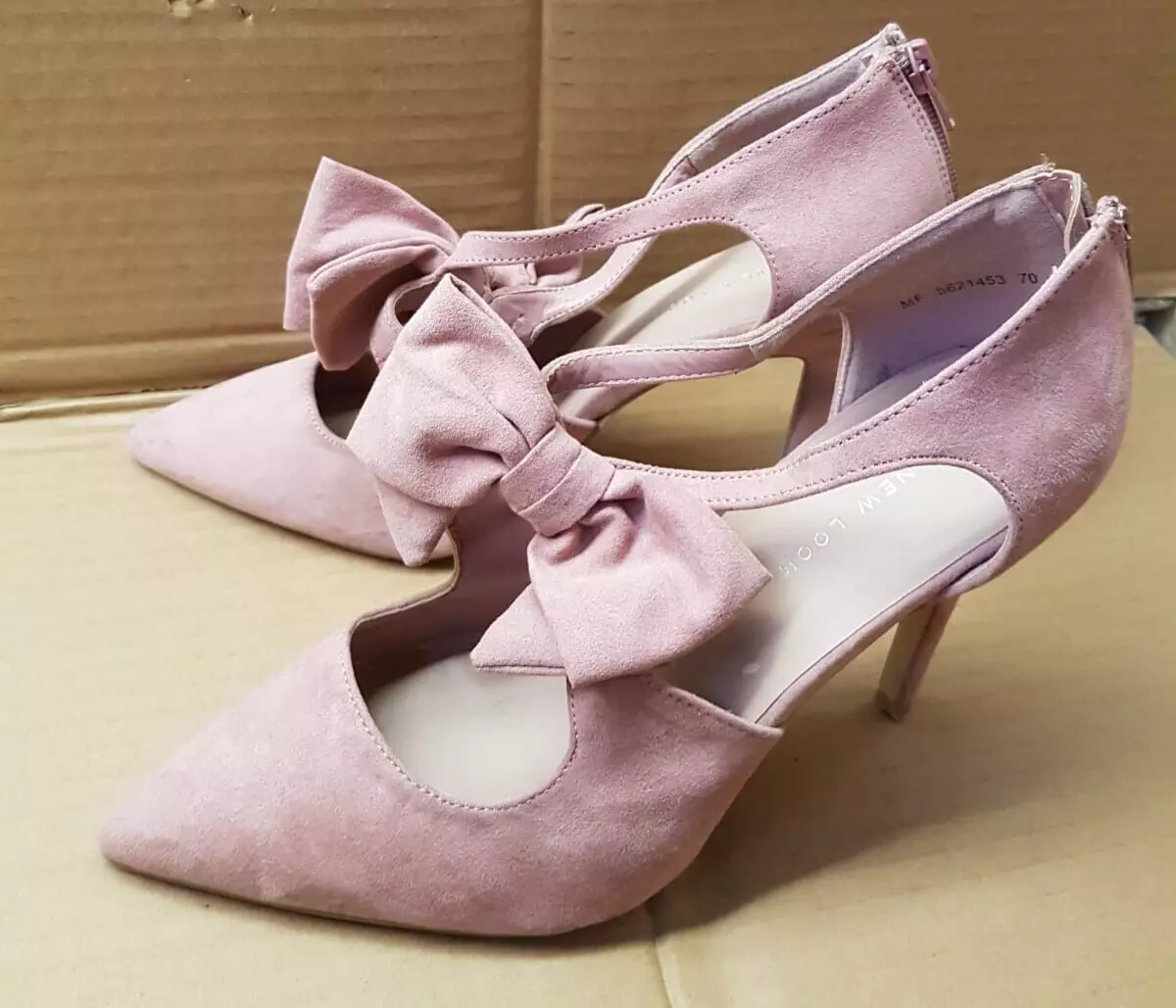 Pale Pink Suedette Pointed Stiletto Heel Court Shoes | New Look