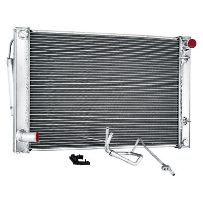 3 Row Aluminum Radiator+Condenser For 08-13 Infiniti 370Z G35 G37 G25 3.5L 3.7L